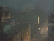 julian alden weir The Bridge Nocturne oil painting on canvas